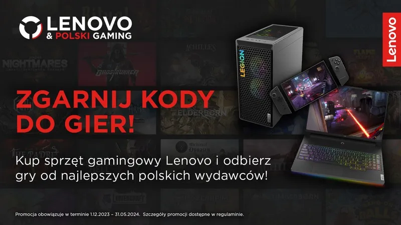 Lenovo wspiera polski gaming! Kup dowolny sprzęt gamingowy Lenovo i odbierz  pakiet polskich gier - TechGaming